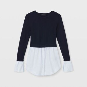 NWOT Club Monaco Berdine Sweater in Navy Stripe